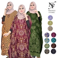 Baju Tidur Kelawar/Baju Kaftan Dubai Cotton/Baju Tidur Wanita Corak Batik &amp; Bunga