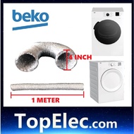 ORIGINAL BEKO DRYER HOSE Aluminium 100CM 1 METER (DIAMETER 4 INCH) FOR MODEL DA9112RX0W DTGV7001W