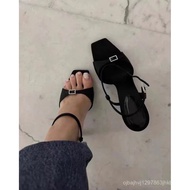 YSL High Heels - Small Square Head with Metal Rhinestone Buckle, 9cm Heel