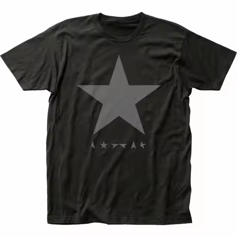 Licensed Rock N Roll Band Music Tee David Bowie Blackstar T Shirt Black Fashion Casual Trend Y2k Vin