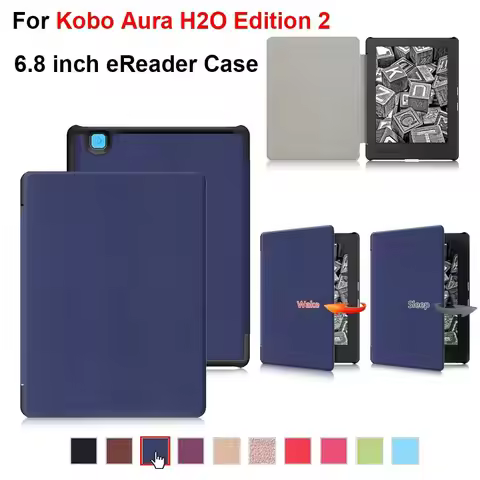 PU Leather 6.8 inch e-Reader Cover Shockproof Auto Sleep/Wake Protective Shell Colorful Ultra Slim f