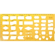 K Resin Flow Chart Symbol Drafting Template Ruler Stencil Measuring Tool Student