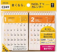 NOLTY C249 2026 Tabletop Calendar, 2 Months, A6 Variation