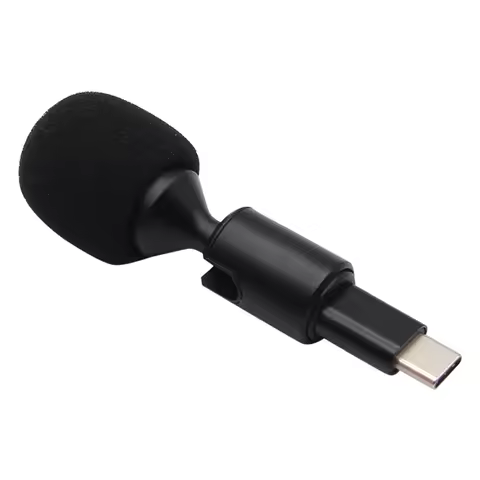 Mini 3.5mm Jack Type-C Microphone Stereo Mic For Recording Mobile Phone Studio Interview Microphone 