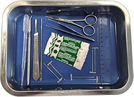 360-DS02-KT Dissection Kit with 11"x9"x2" Pan, Self-Healing Plastisol Pad, and Stainless Steel Tool 