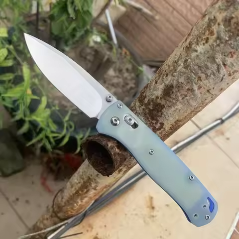 BM 535 Pocket Folding Knife G10 Handle EDC Satin Plain Blade Outdoor Survival Hunting Self-defense M