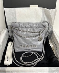 Chanel 22 灰色水桶包