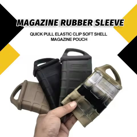 Tactical Magazine Holster M4 M16 Fast Rubber Case 5.56 Mag Anti-slip Protective Sleeve Cover Airsoft