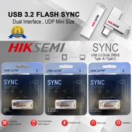 HIKSEMI SYNC USB 3.2 DUAL DRIVE TYPE-A / TYPE C E327C OTG PEN DRIVE  64GB | 128GB | 256GB