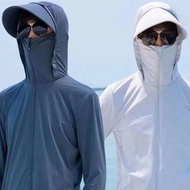 Sunscreen Clothing Men Ultraviolet-Proof Fishing Clothing Thin Style Breathable Face-Covering Outdoo