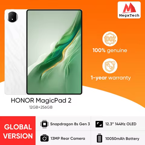 Global Version HONOR MagicPad 2 12.3 Inches 144Hz OLED Eye Comfort Display Snapdragon 8s Gen 3 10050