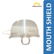 TRANSPARENT REUSABLE MOUTH SHIELD /CATERING PLASTIC MASK /HYGIENIC ANTI-FOG MOUTH COVER MASK EB0570 