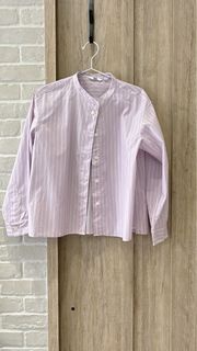 UNIQLO直條紋粉色襯衫