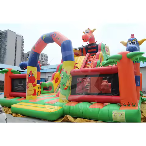 Manufacturer Customized PVC Inflatable Amusement Park Outdoor Playground Inflatable Trampoline Bounc