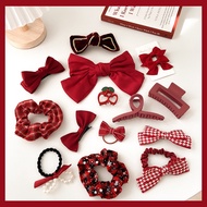 2022 New Hair Accessories Korean Style Hair Clips Exquisite Ladies Go Out All-match Red Fashion Acce