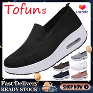 Tofuns Women's Sports Shoes, Heels, Outdoor Elderly Shoes, Middle-aged and Elderly Mothers' Sports Walking Shoes, Dance Shoes, Thick Boots, Air Cushion Shoes, Holiday Fashion, Mesh, Tear Resistance, Ventilation