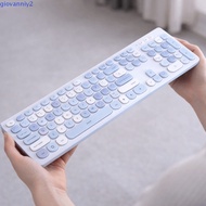 GIOVANNIY USB Wireless Keyboard, Mixed Color Keycaps Thin Design Wireless Keyboard Combo, 104 Keys L