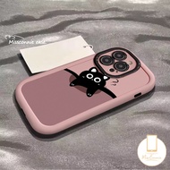 Simple Luxury Cream Puffs Cute Cat Casing Compatible for IPhone 15 12 13 11 14 Pro Max XR 15 14 Plus