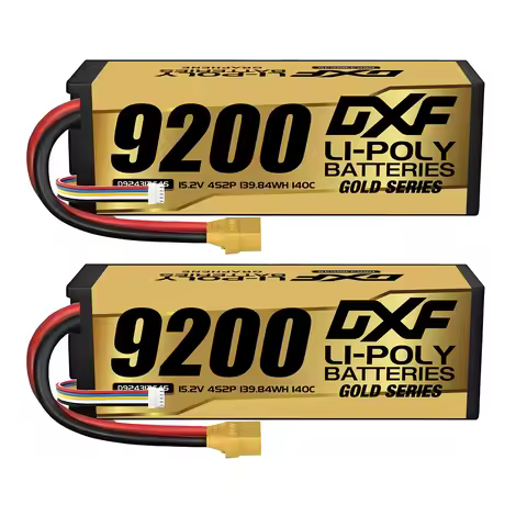 DXF Graphene Lipo 4S 15.2V Battery 9200mAh 140C Gold Version Racing Series HardCase for RC Car Truck