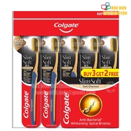 Colgate Slim Soft / slimsoft Charcoal Ultra Soft Bristle Toothbrush / berus gigi (Buy 3 free 2) / 5p