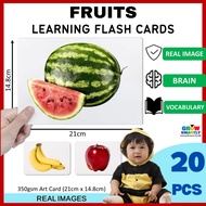 Fruits Flash Card for Kid fruit flash cards Educational Big flash card for kid real image flash card