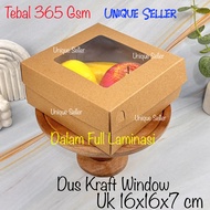 [Isi10] Dus Nasi R6 KRAFT 16x16x7 Window Full Laminasi / Dus Bos Kotak Hampers R6 KRAFT 16x16 x 7 Je