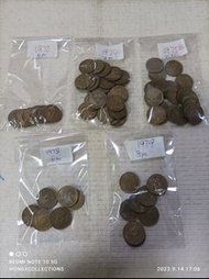 1) 香港女皇一毫 1972/74/75/78/79年 VF/EF 2) 香港女皇伍毫 1968*1枚/72*1枚/73*4枚 EF/AU品相