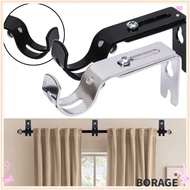 BORAG 1pc Curtain Rod Holder, Adjustable Hanger for 1 Inch Rod Curtain Rod Brackets, Fashion Metal Home Hardware Window Curtain Rod Support for Wall