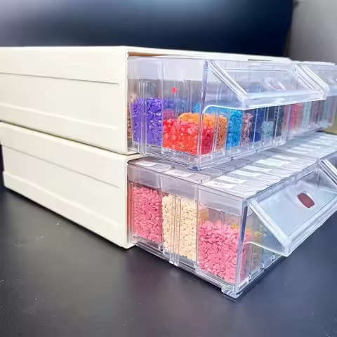 Diamond painting accessories tools plastic drawer storage box beads container storage box work 5d st