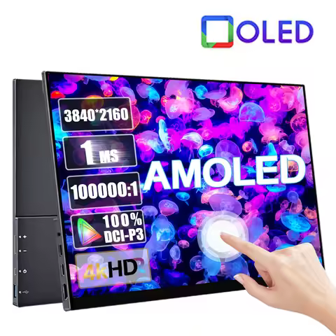 13.3 Inch 4K AMOLED Touchscreen Portable Monitor 3840*2160P 550Nit 100000:1 10Bit Mobile Display For