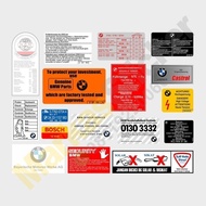 BMW E30 M10 M40 M3 Alpina Sticker Variation Warning Sticker Detail Warning Set Car Emblem Decal Set 