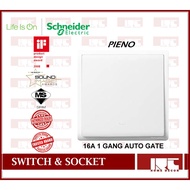 SCHNEIDER PIENO SERIES 16A 1 GANG / 2 GANG AUTOGATE WALL SWITCH / WHITE / LAVENDER SILVER