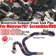 For DUCATI Scrambler 800 MONSTER 797 Motorcycle Exhaust Front Link Pipe Escape Moto Modified Muffler