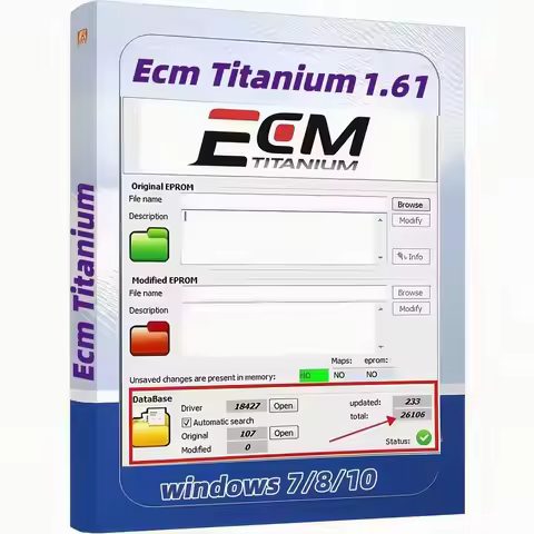 ECM Titanium Pro: 26,000+ Vehicle ECU Tool | Win10 Compatible | Instant Download + USB Option!