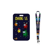 Among us Space Wolf Kill Pick-Up Card Kindergarten Card Holder Mobile Phone Lanyard Pendant Keychain