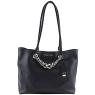 Miu Miu 鏈條托特包，小牛皮，黑色，單肩包/手提包，A4 尺寸，磁扣，女士 [二手]