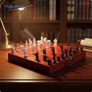 [Shamjina] Terracotta Fighter Chess Set Souvenir Gift 3D Chinese Chess Set Foldable for Tourists