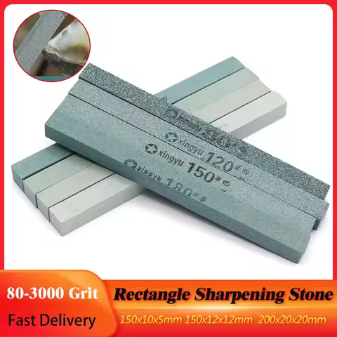 80-3000 Grit Sharpening Stone 150mm~200mm Whetstone Green Silicone Carbide Strips Oil Stone For Poli