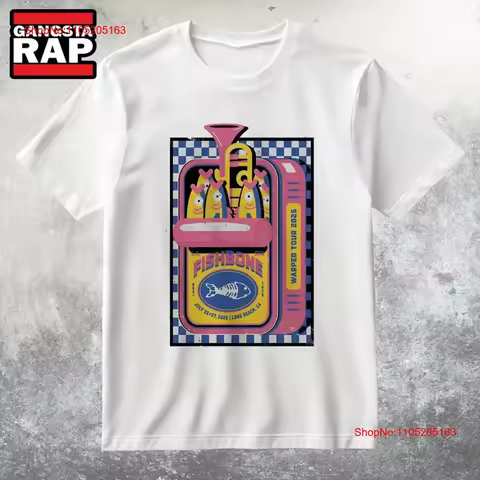 Fishbone Long Beach Tour On July 26 27 2025 T Shirt vintage Washed graphic Soft fashion Slightly hom