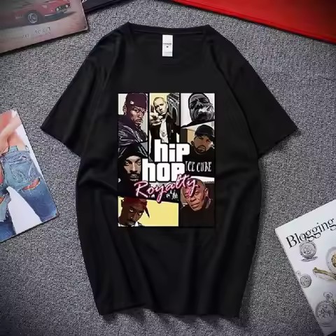 Summer Men /WOMEN, T SHIRT Street Hip Hop Culture Dr Dre Eminem 2 Pac Biggie Rapper Print Unisex T-S
