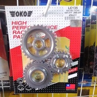 OKO ORIGINAL RACING GEAR BOX GEAR SET 1ST 31T / 2ND 29T / 4TH 21T YAMAHA LC135 4S