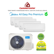 MIDEA ALL EASY PRO PREMIUM R32 SYSTEM 4 AIRCON (INSTALLATION INCLUDED FREE UPGRADED MATERIALS)