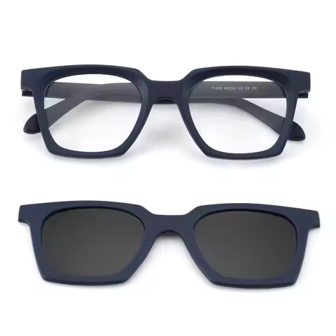 ZENOTTIC-TR90 Square Polarized Sunglasses for Men and Women TR90 Sun Glasses Magnetic Clip On Fashio
