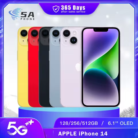 Original Unlocked APPLE iPhone 14 5G Mobile Phone 128G/256G/512GB ROM 6.1" Super Retina OLED 12MP Fa