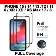 (Full Coverage) IPhone 16 15 14 13 12 11 Plus Pro Max X XR  XS Max Mini Tempered Glass Screen Protec
