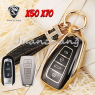 Proton X50 X70 Chrome Reflection TPU Car Key Cover Key Fob Case Remote Case Casing x50 key cover x70