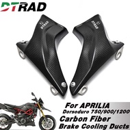 Carbon Fiber Brake Ducts Cooling System Caliper Cooler Mounting Kit For APRILIA Dorsoduro 750/900/12