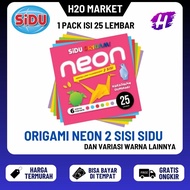 ️H2O ️ SiDU Small 2-Sided Neon Origami Paper 12x12 Medium 14x14 Large 16x16 Jumbo 20x20 Cm contains 