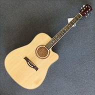 Acoustic Guitar 41inch AK32C Natural Wood Color Hardwood Guitar Matt Finishing