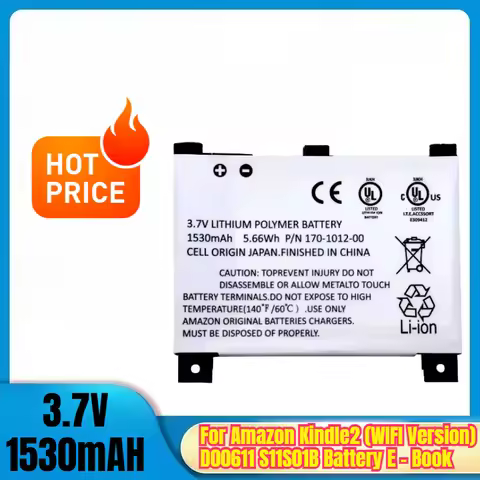 3.7V 1530mAH for Amazon Kindle2 (WIFI Version) D00611 S11S01B Battery E - Book